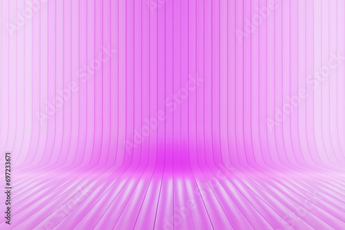 Pink colored curve background  geometric background  3D rendering.