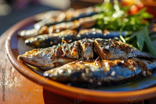 Portuguese Seas on Your Plate: Experience the Coastal Magic with Sardinhas Assadas - Grilled Sardines, a Culinary Symphony of Freshness, Traditional Flavors, and Culinary Artistry from Portugal photo