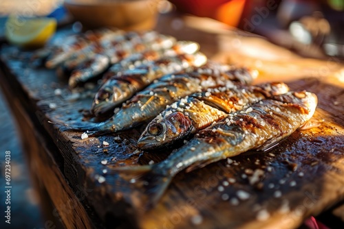 Portuguese Seas on Your Plate: Experience the Coastal Magic with Sardinhas Assadas - Grilled Sardines, a Culinary Symphony of Freshness, Traditional Flavors, and Culinary Artistry from Portugal photo