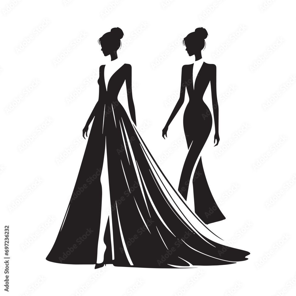 Well-Dressed Woman Silhouette: Evening Extravagance - A Lady in Glamorous Attire, Creating a Striking Silhouette Against the Twilight Sky, Radiating Evening Glamour and High-Fashion Sophistication.
Well-Dressed Woman Silhouette: Evening Extravagance - A Lady in Glamorous Attire, Creating a Striking Silhouette Against the Twilight Sky, Radiating Evening Glamour and High-Fashion Sophistication.