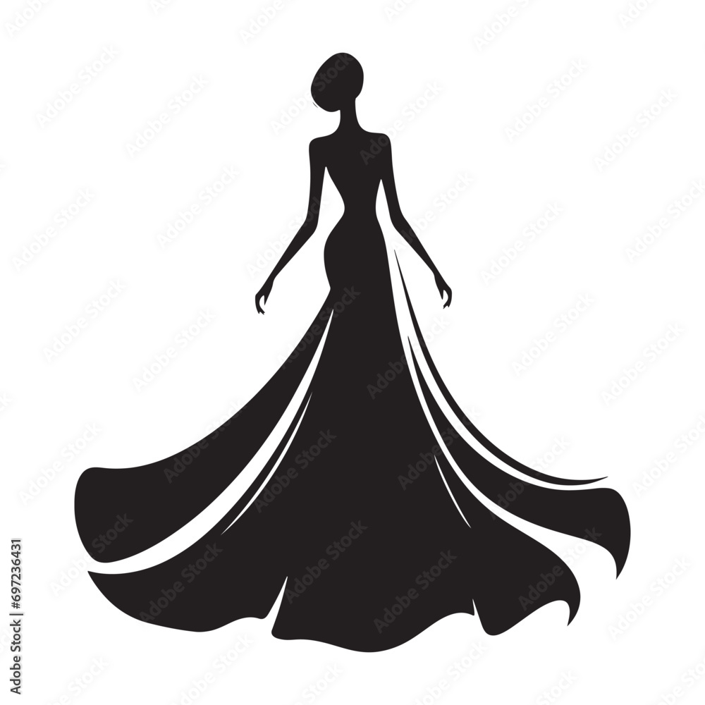 Well-Dressed Woman Silhouette: Evening Soiree Elegance - A Lady in a Glamorous Gown Strikes a Chic Pose, Creating a Striking Silhouette against the Twilight Sky, Radiating Evening Glamour.
Well-Dressed Woman Silhouette: Evening Soiree Elegance - A Lady in a Glamorous Gown Strikes a Chic Pose, Creating a Striking Silhouette against the Twilight Sky, Radiating Evening Glamour.