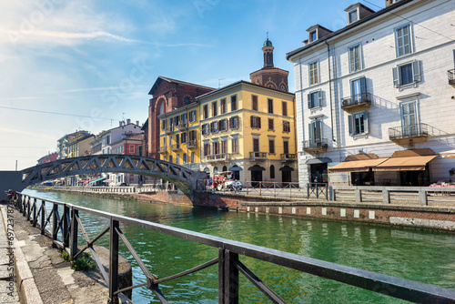 Obraz na płótnie Canal in Milan w salonie