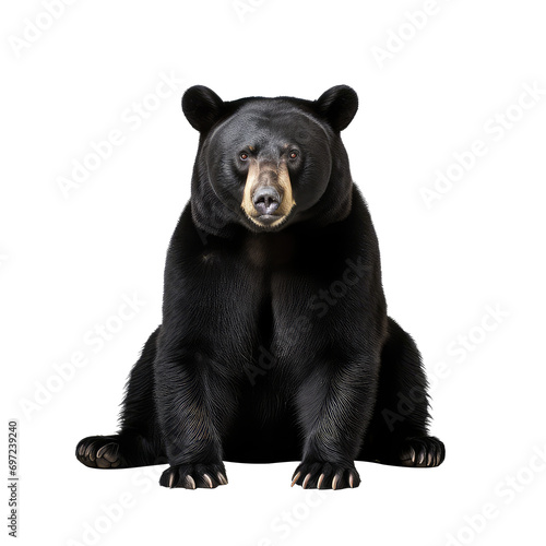 black bear isolated on white background photo