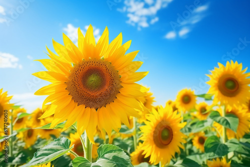 Sunflower natural background, Sunflower blooming, Sunflower oil improves skin health and promote cell regeneration