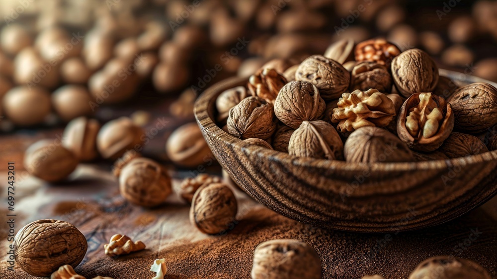 Whole Walnuts in Decorative Bowl Whole Walnuts in Decorative Bowl
