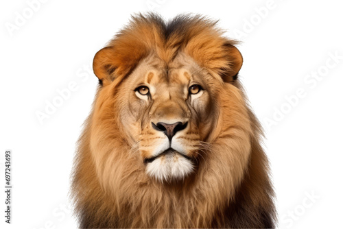 An African lion isolated on a white background © danter