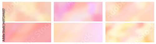 Nude Background set gradient pink color. Beige aesthetic nude neutral wallpaper. Vector illustration background