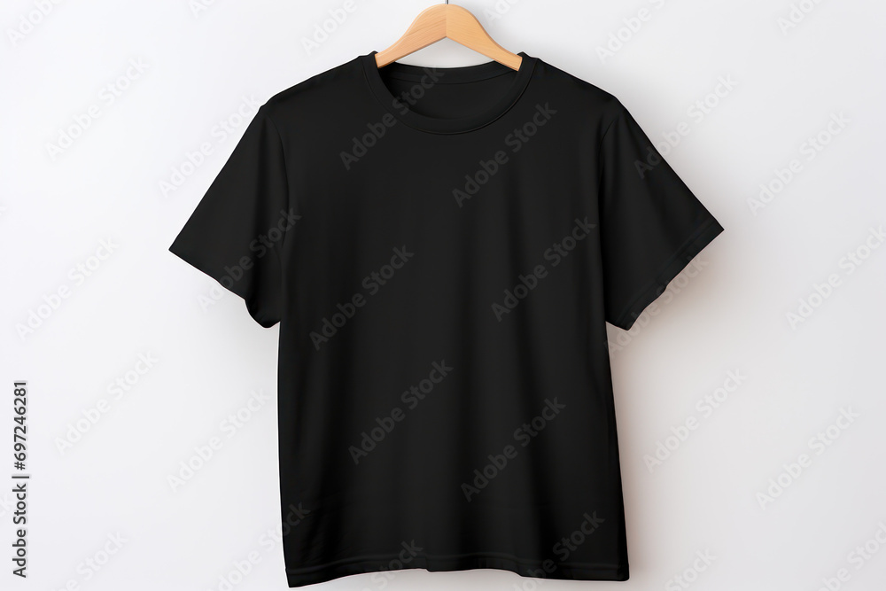 black t shirt on hanger black t shirt on hanger