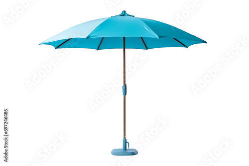An outdoor parasol isolated on a white background