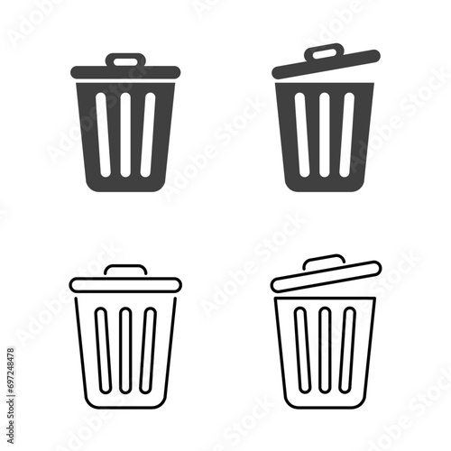 Bin icon set