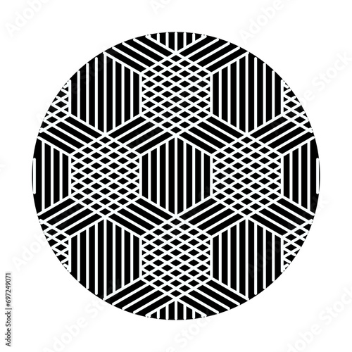 Hexagonal Pattern Black For Logo And More