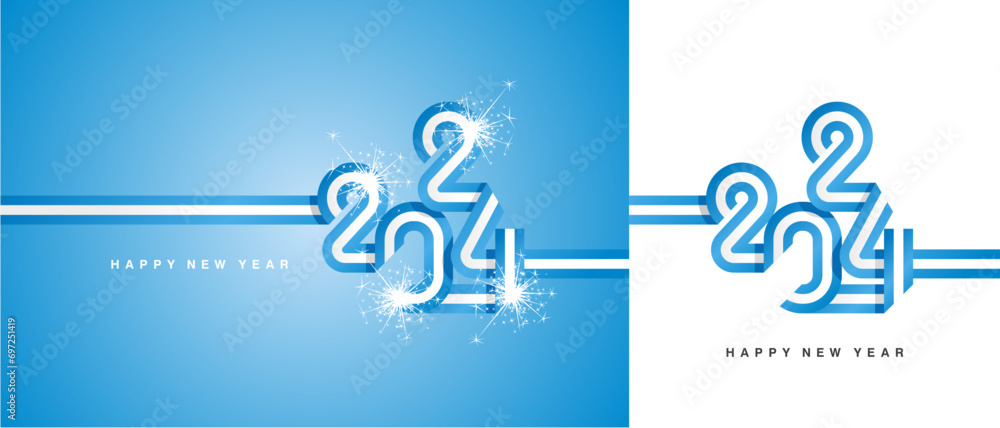 New Year 2024 continuous ribbon in the shape of 2024. Abstract light blue white flag of Honduras shape 2024 logo gift wrapping tape isolated on white and light blue background New Year 2024 continuous ribbon in the shape of 2024. Abstract light blue white flag of Honduras shape 2024 logo gift wrapping tape isolated on white and light blue background