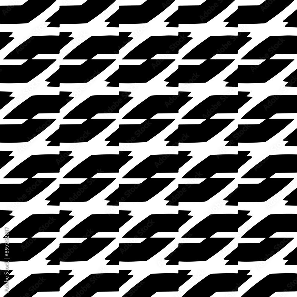 Abstract Shapes.Vector Seamless Black and White Pattern.Design element for prints, decoration, cover, textile, digital wallpaper, web background, wrapping paper, clothing, fabric, packaging, cards, ti