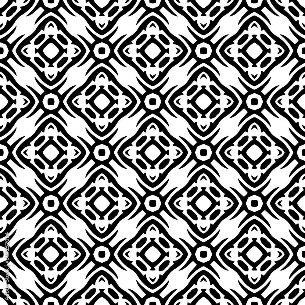 Abstract Shapes.Vector Seamless Black and White Pattern.Design element for prints, decoration, cover, textile, digital wallpaper, web background, wrapping paper, clothing, fabric, packaging, cards, ti Abstract Shapes.Vector Seamless Black and White Pattern.Design element for prints, decoration, cover, textile, digital wallpaper, web background, wrapping paper, clothing, fabric, packaging, cards, ti