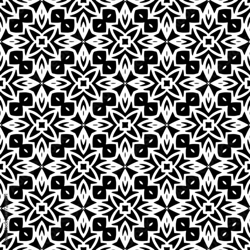 Abstract Shapes.Vector Seamless Black and White Pattern.Design element for prints, decoration, cover, textile, digital wallpaper, web background, wrapping paper, clothing, fabric, packaging, cards, ti