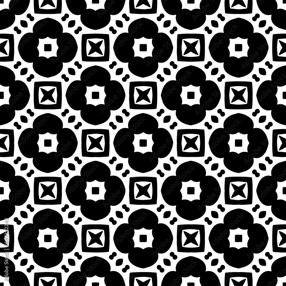 Abstract Shapes.Vector Seamless Black and White Pattern.Design element for prints, decoration, cover, textile, digital wallpaper, web background, wrapping paper, clothing, fabric, packaging, cards, ti Abstract Shapes.Vector Seamless Black and White Pattern.Design element for prints, decoration, cover, textile, digital wallpaper, web background, wrapping paper, clothing, fabric, packaging, cards, ti