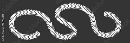 The spiral. An abstract element for the design. Stylized background of lines. A sinuous wavy line