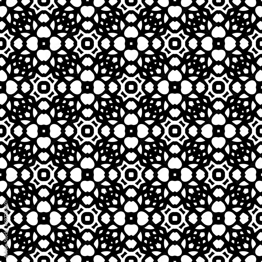 Abstract Shapes.Vector Seamless Black and White Pattern.Design element for prints, decoration, cover, textile, digital wallpaper, web background, wrapping paper, clothing, fabric, packaging, cards, ti Abstract Shapes.Vector Seamless Black and White Pattern.Design element for prints, decoration, cover, textile, digital wallpaper, web background, wrapping paper, clothing, fabric, packaging, cards, ti