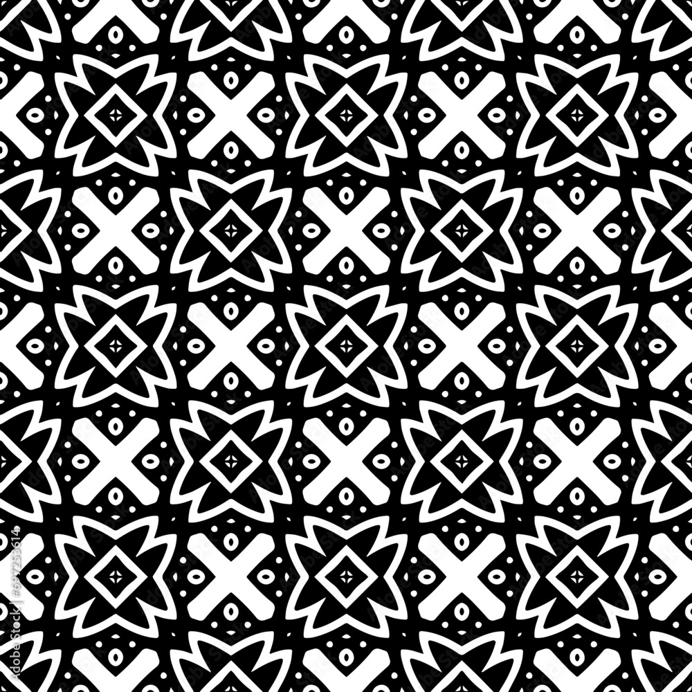 Abstract Shapes.Vector Seamless Black and White Pattern.Design element for prints, decoration, cover, textile, digital wallpaper, web background, wrapping paper, clothing, fabric, packaging, cards, ti Abstract Shapes.Vector Seamless Black and White Pattern.Design element for prints, decoration, cover, textile, digital wallpaper, web background, wrapping paper, clothing, fabric, packaging, cards, ti