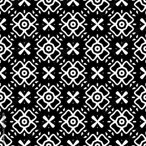 Abstract Shapes.Vector Seamless Black and White Pattern.Design element for prints, decoration, cover, textile, digital wallpaper, web background, wrapping paper, clothing, fabric, packaging, cards, ti