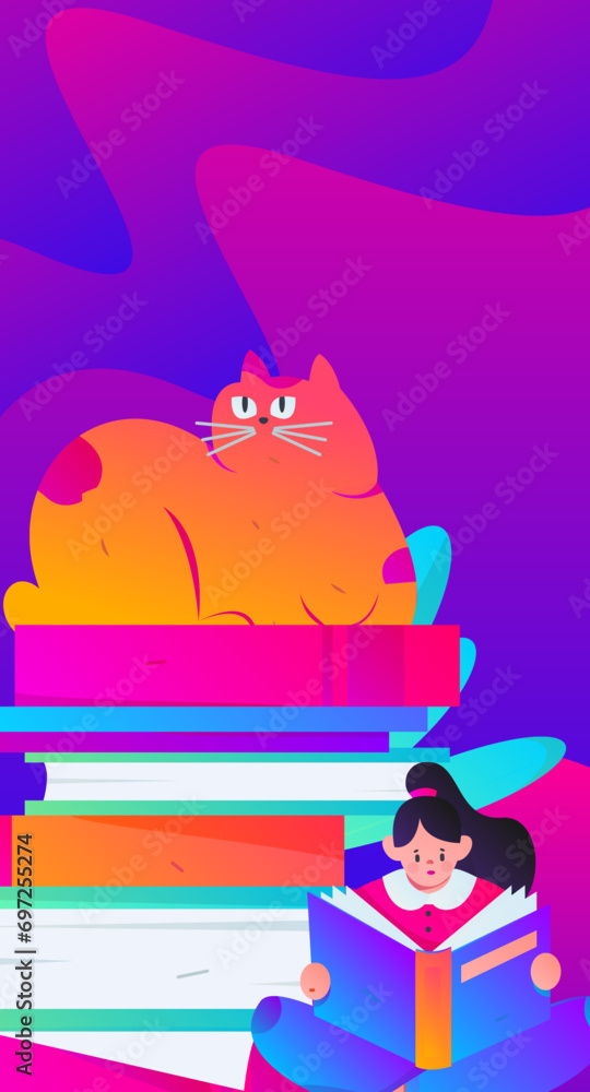 Character reading quietly vector concept operation hand drawn illustration
Character reading quietly vector concept operation hand drawn illustration