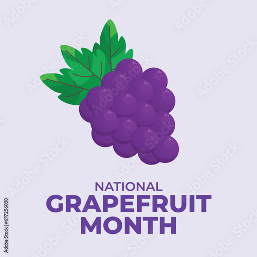 Flyers honoring National Grapefruit Month or promoting associated events might include vector graphics regarding the month of grapefruits. design of flyers, celebratory materials.