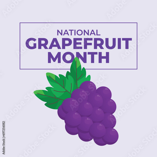 Flyers honoring National Grapefruit Month or promoting associated events might include vector graphics regarding the month of grapefruits. design of flyers, celebratory materials.