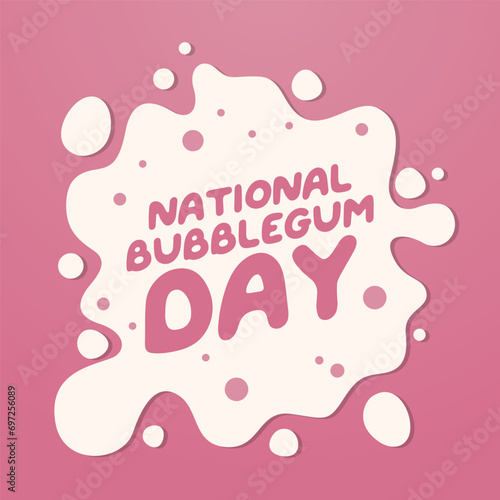 Flyers honoring National Bubble Gum Day or promoting associated events can utilize National Bubble Gum Day vector graphics. design of flyers, celebratory materials.