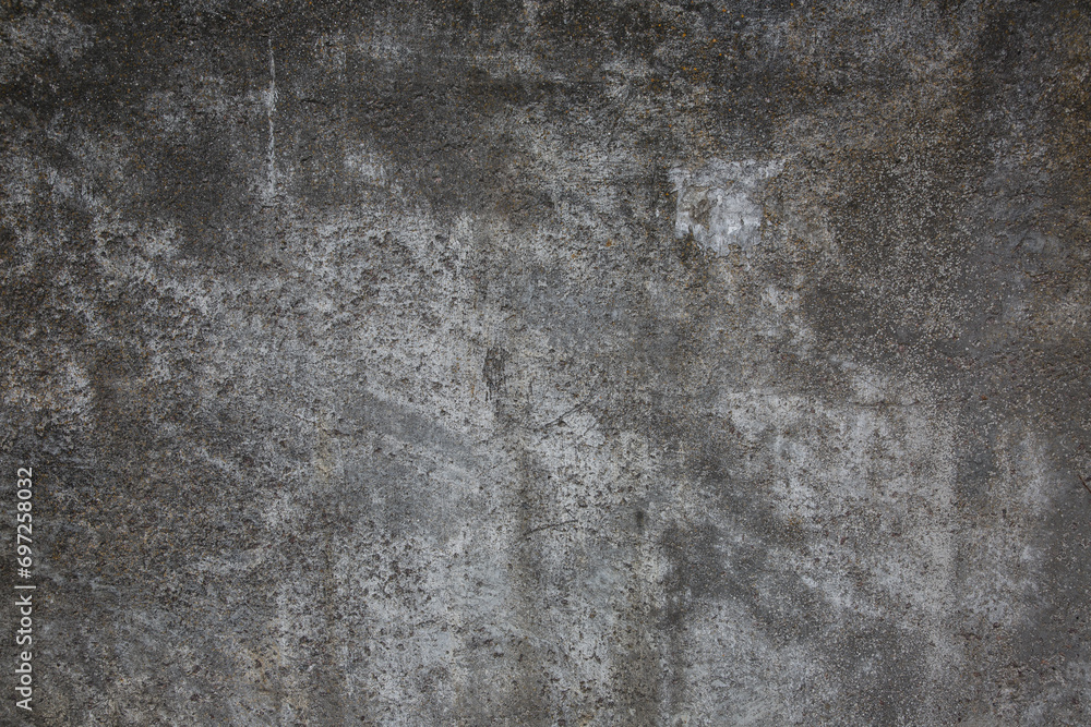 Texture of a dirty and shabby gray wall