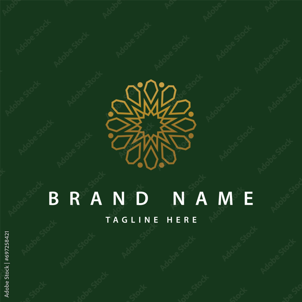 Abstract floral branding logo design template vector Abstract floral branding logo design template vector