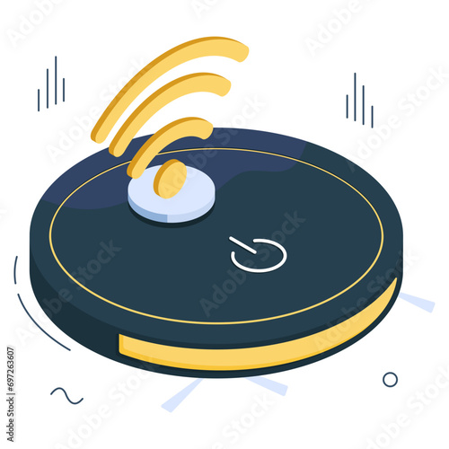 Trendy vector design icon of roomba

