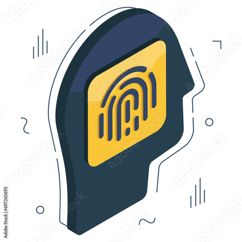 Premium download icon of thumbprint 

