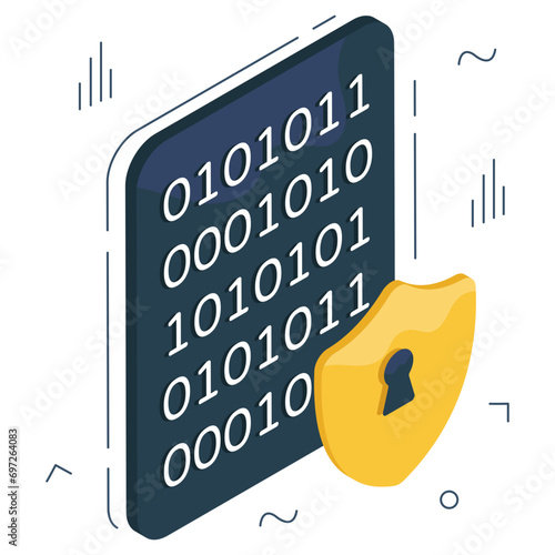 Vector design of secure binary data

