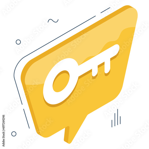 An icon design of secure chat

