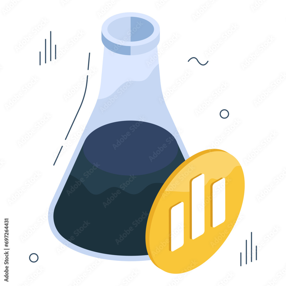 Fototapeta premium Trendy vector design of chemical experiment