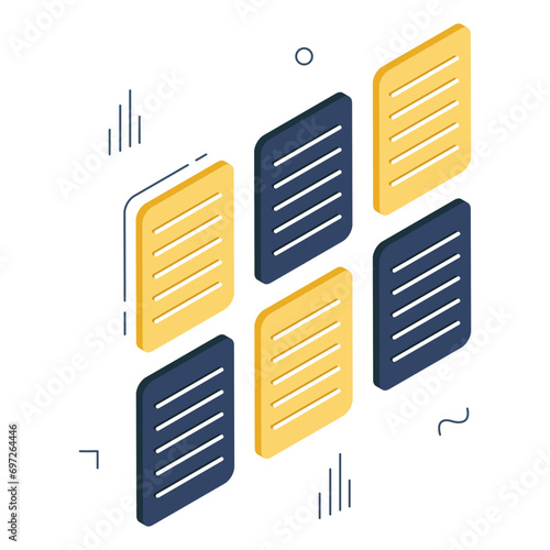 An icon design of files

