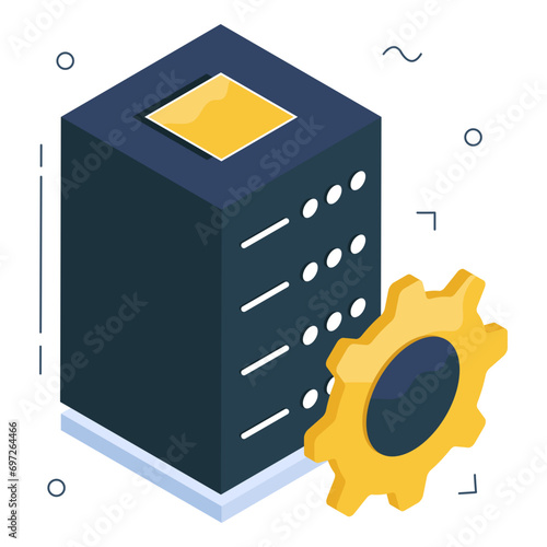 An icon design of server setting

