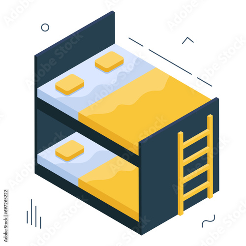 Premium download icon of bunk bed

