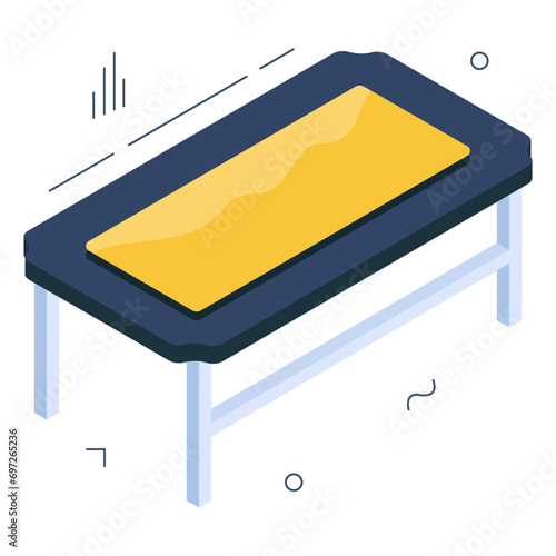 A unique design icon of rectangular table


