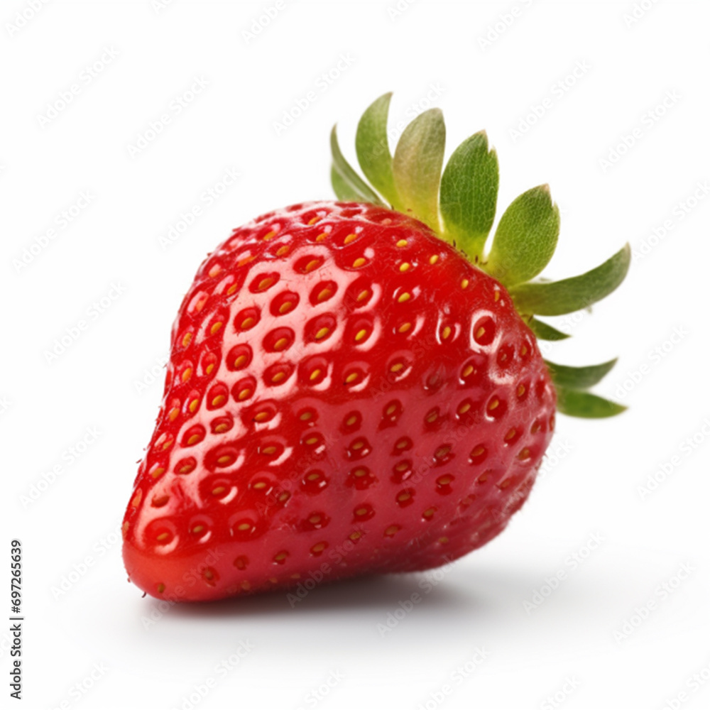 Strawberry isolated on white background.ai technology Strawberry isolated on white background.ai technology