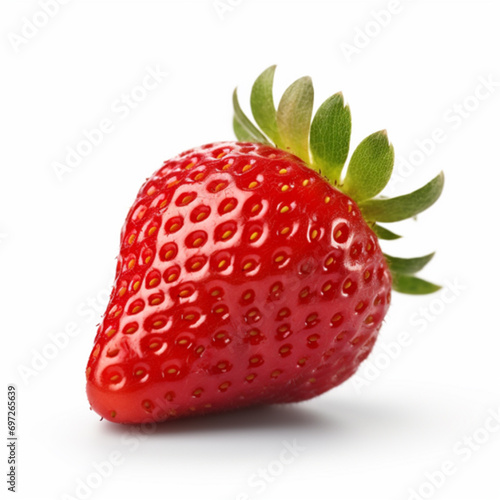 Strawberry isolated on white background.ai technology