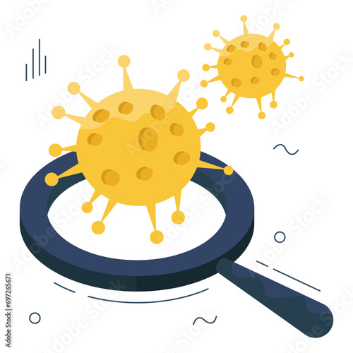 Perfect design icon of search germs 

