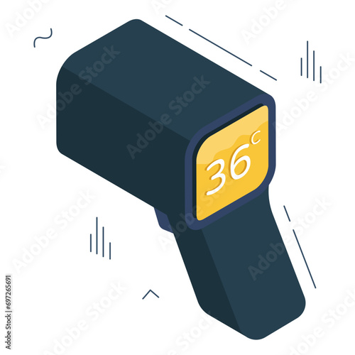 An editable design icon of temperature checking machine 


