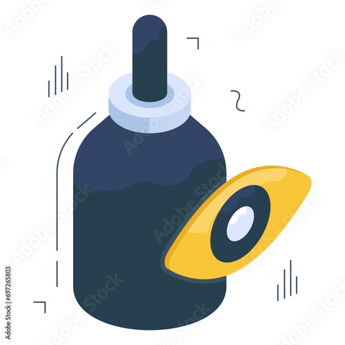 An icon design of eye drops

