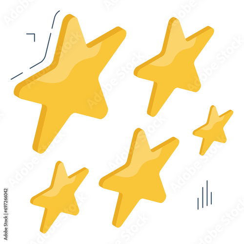 A creative download icon of stars 
