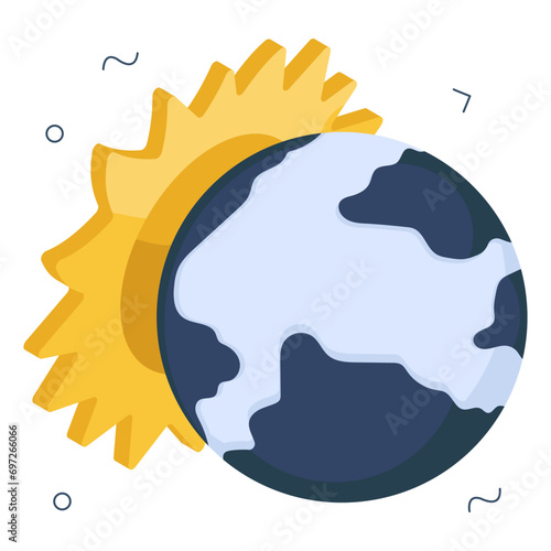 Editable design icon of planets 

