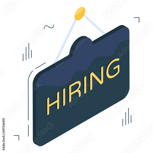 Trendy design icon of hiring board

