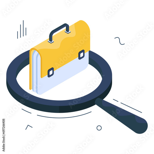 Trendy design icon of search job

