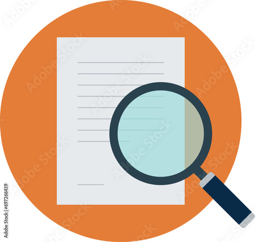 magnifying glass on paper. commerce icon png, commercial icon vector, shopping icon png, shopping symbol icon vector.