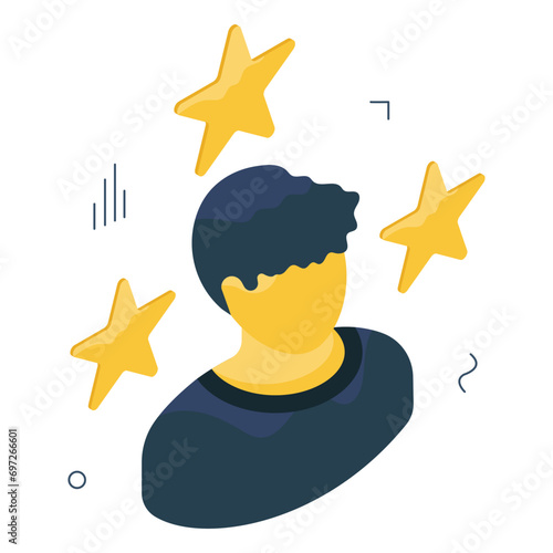 Premium download icon of best employee 

